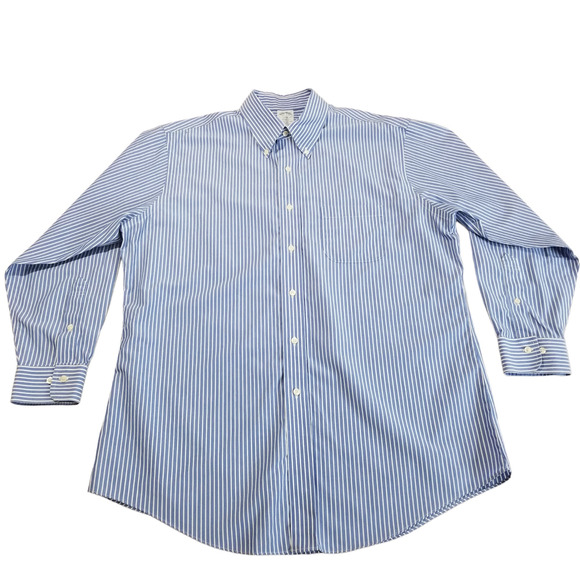 Brooks Brothers Shirt 16.5 Regent Fit Long Sleeve non iron Striped Button Down - Picture 13 of 13